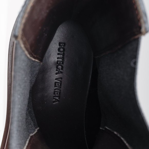 Bottega Veneta Black & Brown Tire Chelsea Boots - Picture 11 of 11